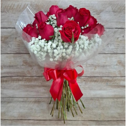 Buquê Doce Desejo C/ 20 Rosas Vermelhas